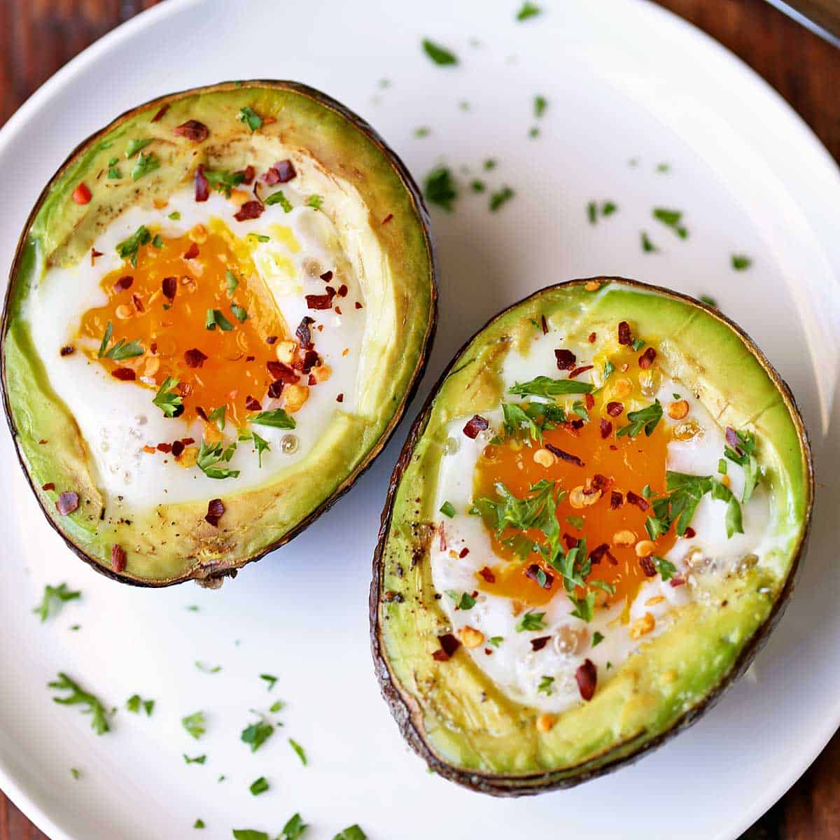 Keto Avocado and Egg Breakfast
