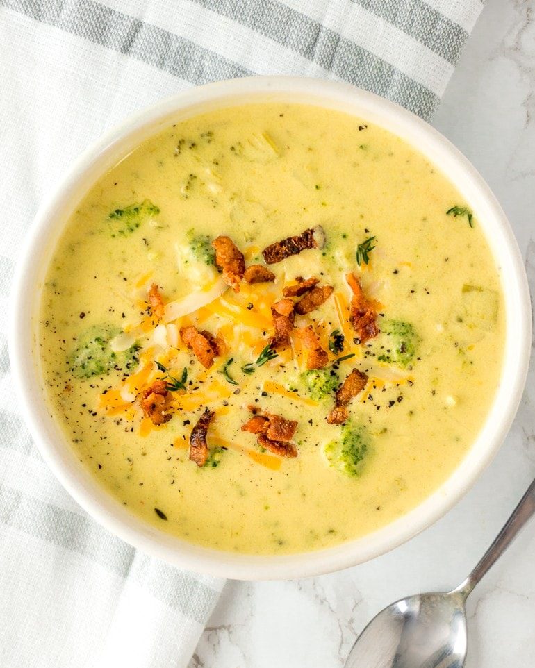 Keto Broccoli and Cheddar Soup